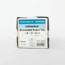 Cinkuoti medsraigčiai EXPANDET Extra 6 × 150 mm, 100 vnt