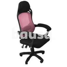Biuro kėdė Oscar, 61 x 64 x 115 - 125 cm, juoda/rožinė