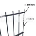 2D segmentinė tvora, 2506 x 1230 mm, 6/5/6 mm, ZN+RAL7016