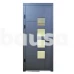 Lauko durys MAGDA T2-128ST su stiklu, grafito spalvos