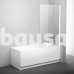 Stacionari vonios sienelė Ravak Pivot, PVS1 80 balta+stiklas Transparent