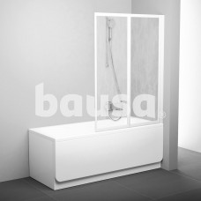 Sulankstoma vonios sienelė Ravak, VS2 105, balta+plastikas Rain