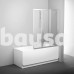 Sulankstoma vonios sienelė Ravak, VS3 130, satinas+stiklas Transparent