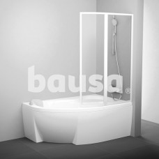 Vonios sienelė Ravak Rosa, VSK2 150, R balta+stiklas Transparent