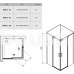 Dušo kabina Ravak Matrix, MSRV4-100/100, blizgi+Transparent