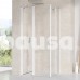 Stačiakampės dušo kabinos sienelė Ravak Chrome, CRV2-90, balta+stiklas Transparent