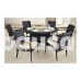 Pintų sodo baldų komplektas, stalas DN150 x 75 cm ir 6 kėdės 59 x 62 x 89 cm 