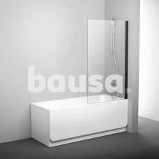Stacionari vonios sienelė Ravak Pivot, PVS1 80 juodas+stiklas Transparent