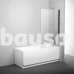 Stacionari vonios sienelė Ravak Pivot, PVS1 80 juodas+stiklas Transparent