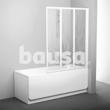 Sulankstoma vonios sienelė Ravak, VS3 115, balta+plastikas Rain