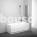 Sulankstoma vonios sienelė Ravak, VS3 115, balta+stiklas Transparent