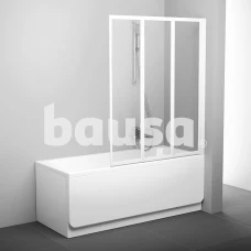 Sulankstoma vonios sienelė Ravak, VS3 115, balta+stiklas Transparent