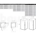 Stačiakampės dušo kabinos sienelė RAVAK Chrome, CRV1-100, balta+stiklas Transparent