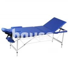 3 zonų sulankstomas masažinis stalas, aliuminis- mėlynas, VANGALOO
