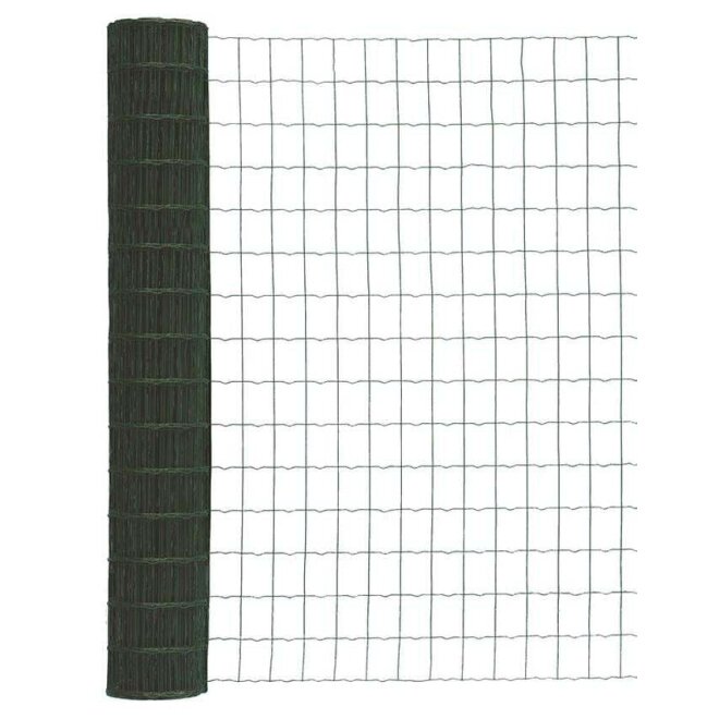 Virintas tinklas , 100 x 50 x 2.1 mm, 180 cm, 25 m, cinkuota/pvc